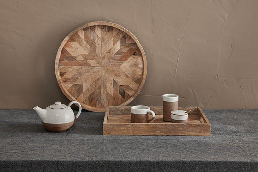 Plateau rectangulaire en bois de manguier Pawi