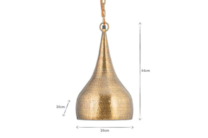 Pendentif Quinn en métal martelé - Petit