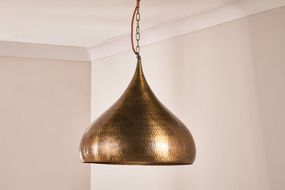 Pendentif Quinn Statement en métal martelé - Grand