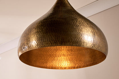 Pendentif Quinn Statement en métal martelé - Grand