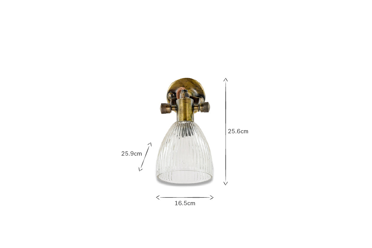 Applique murale simple en verre recyclé Rarni