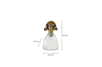 Applique murale simple en verre recyclé Rarni