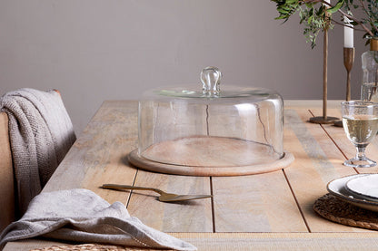 Cloche à gâteau en verre recyclé