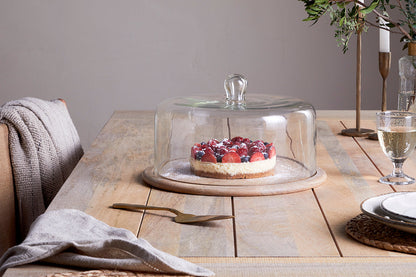 Cloche à gâteau en verre recyclé