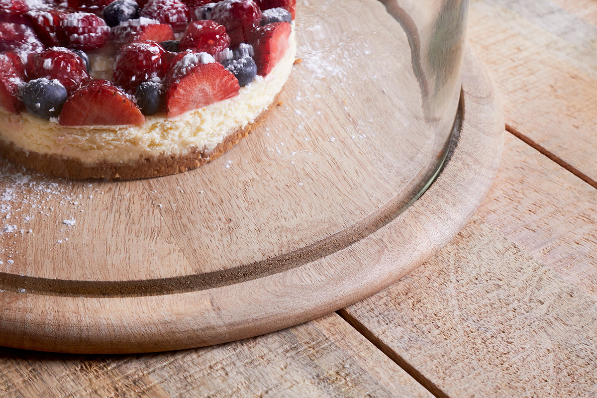 Cloche à gâteau en verre recyclé