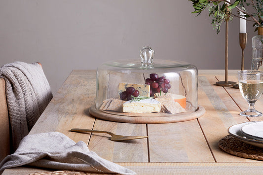 Cloche à gâteau en verre recyclé