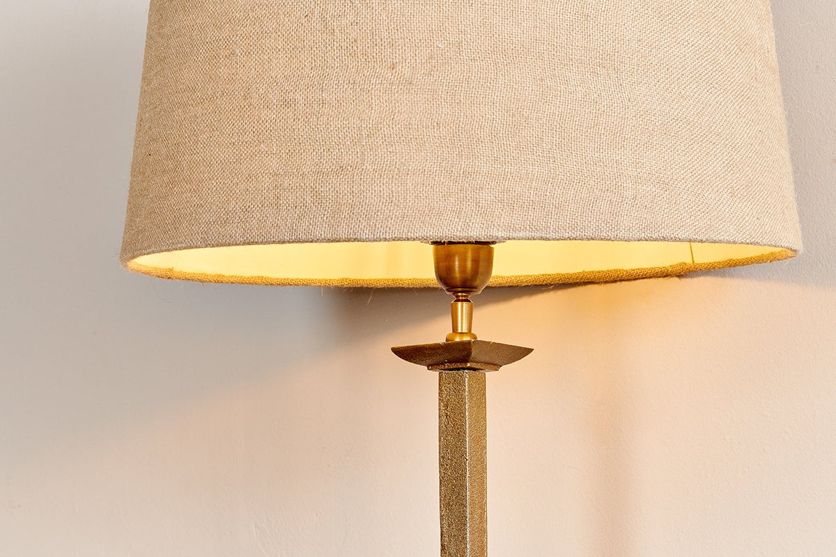 Lampadaire trépied en métal Sahhil - Laiton antique