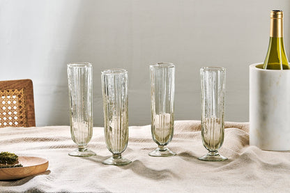 Verres à champagne Sigiri - Transparents - (Lot de 4)