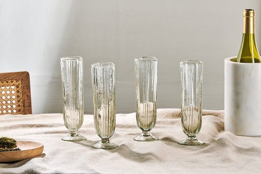 Verres à champagne Sigiri - Transparents - (Lot de 4)