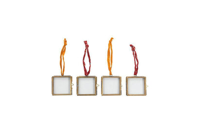 Petit cadre Kiko en laiton antique (lot de 4)