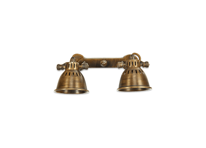 Spot double en laiton Tubu - Laiton antique