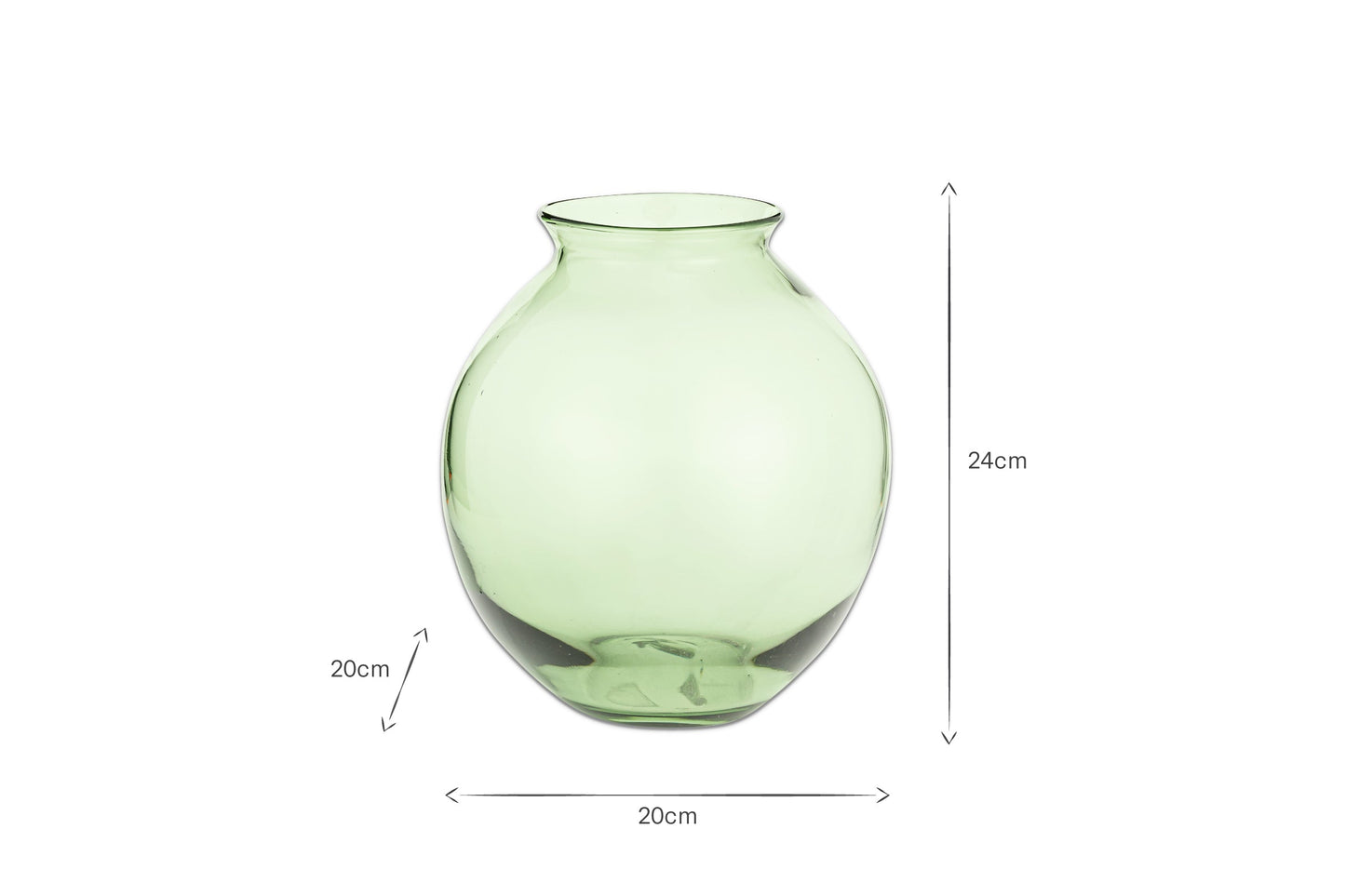 Vase en verre Vanita - Vert - Large