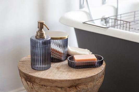 Distributeur de savon en verre recyclé Valeska