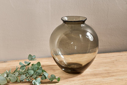 Vase en verre Vanita - Gris fumé - Large