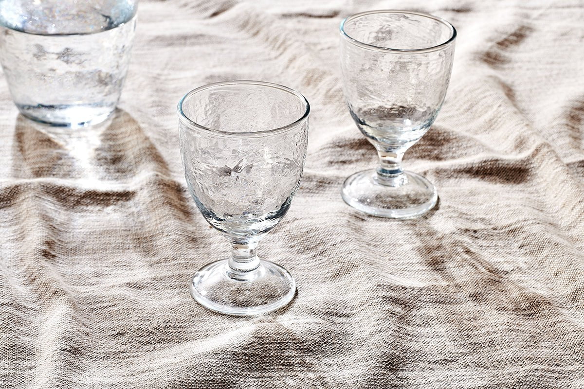 Verres à vin martelés Yala - Verre transparent (lot de 4)