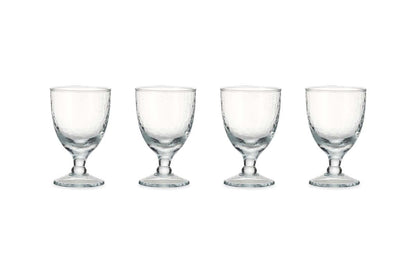 Verres à vin martelés Yala - Verre transparent (lot de 4)