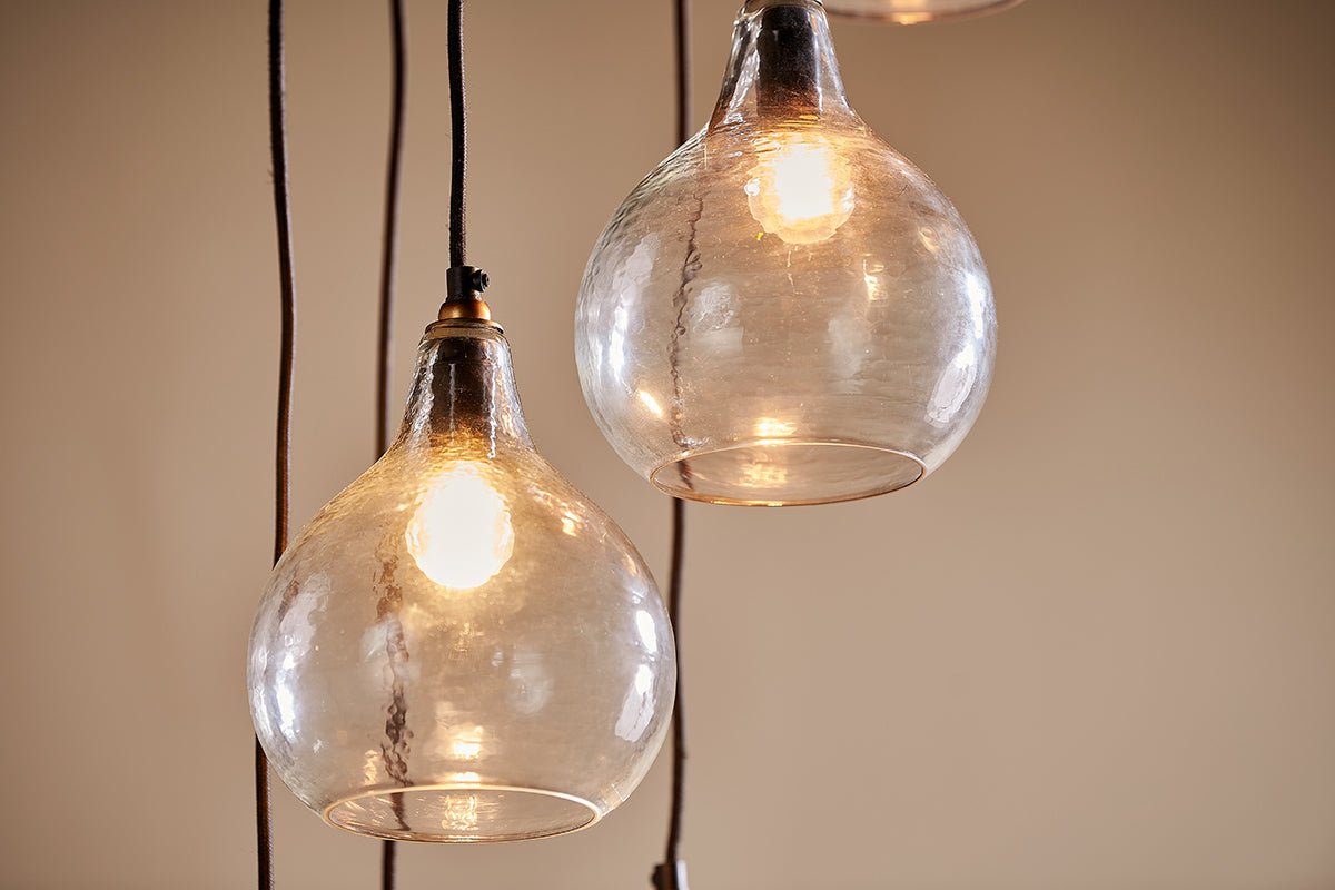 Suspension Ziva Statement en verre recyclé transparent