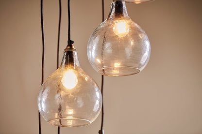 Suspension Ziva Statement en verre recyclé transparent