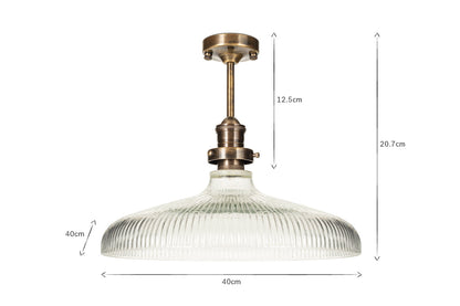 Plafonnier Zowie en verre recyclé - Grand